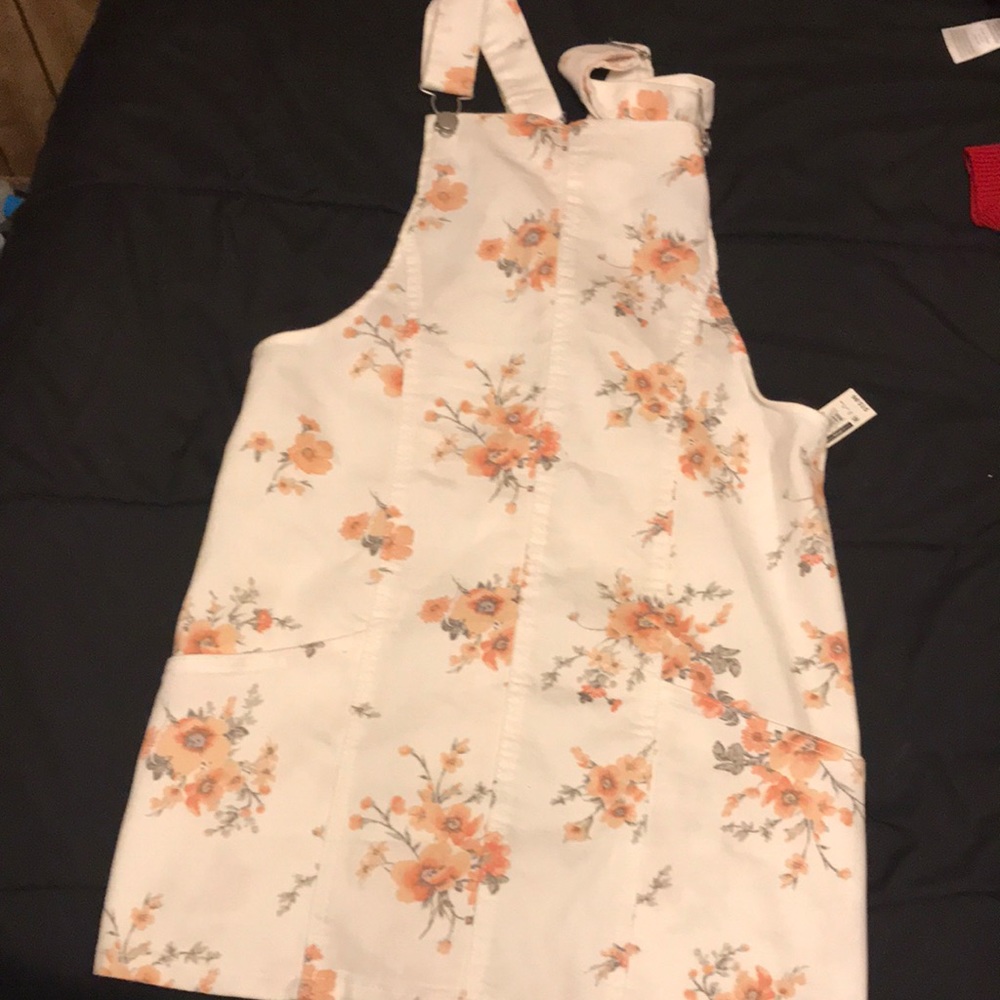 Overall floral dress
